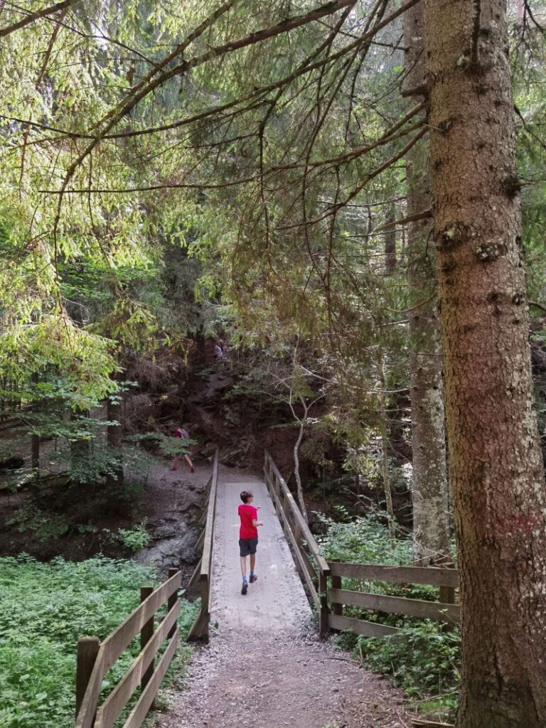 Unter dieser Brücke fließt das Wasser Richtung Scheffau